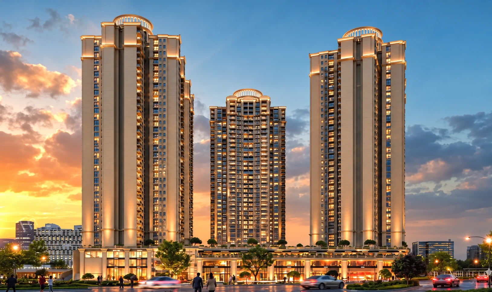 The Colosseum residential towers — artist impression